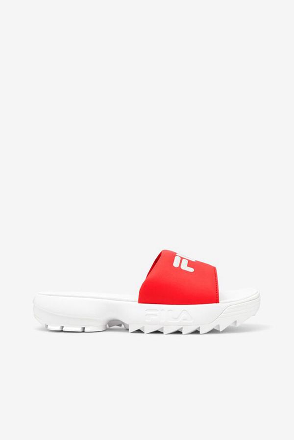 Slides Fila Homem Branco/Vermelhas/Branco - Fila Disruptor Outlet Portugal,LSVM-28019